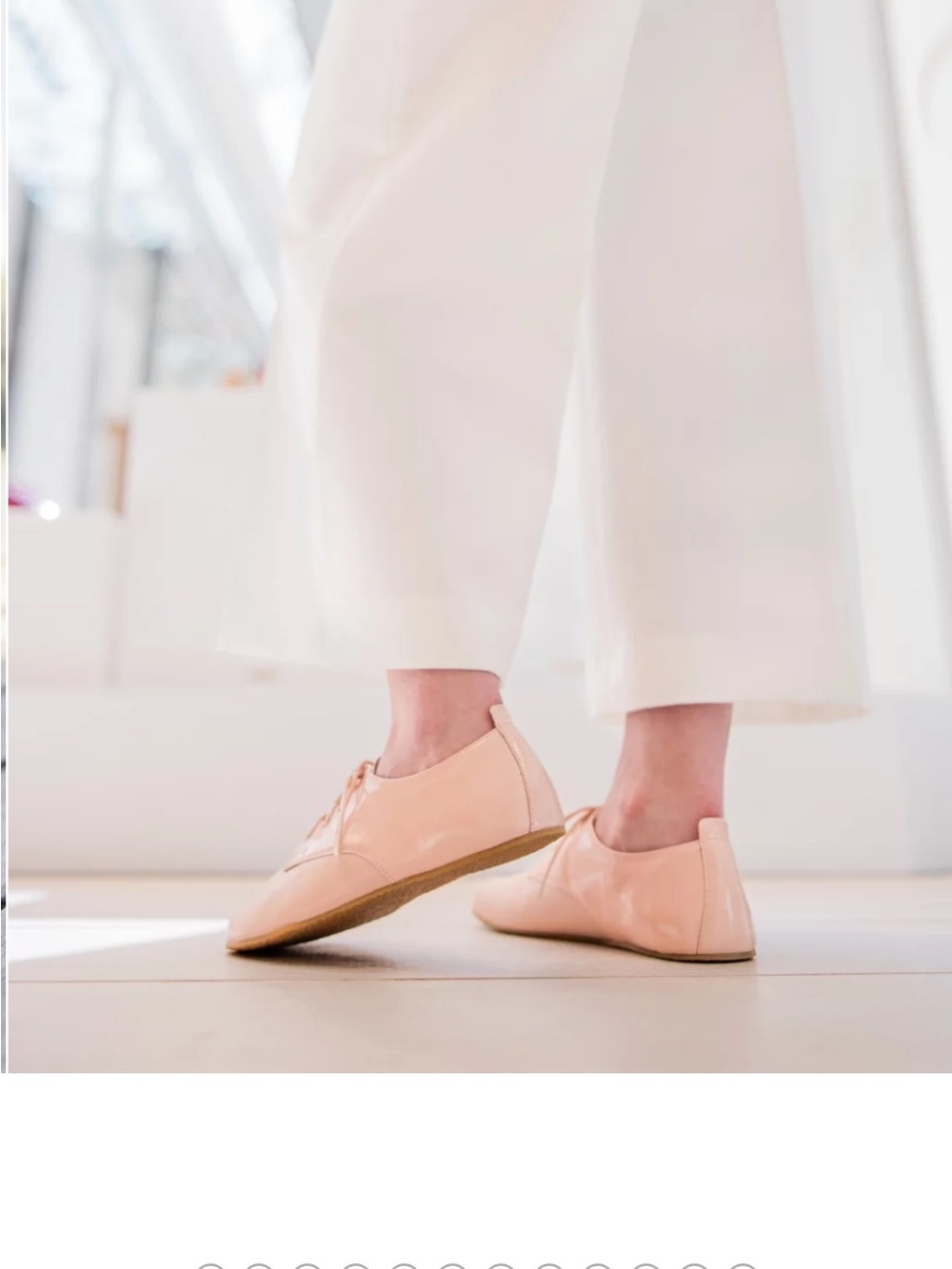 Women’s Blush Pink Lace-Up Leather Oxfords Barefoot Style - Picture 10 of 14